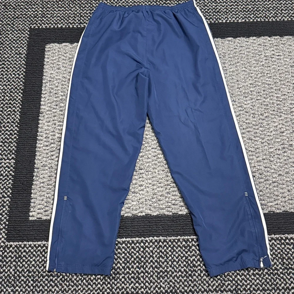 Vintage Adidas Track Pants Men’s L Navy White Stripe Mesh Lined Y2K Retro Casual